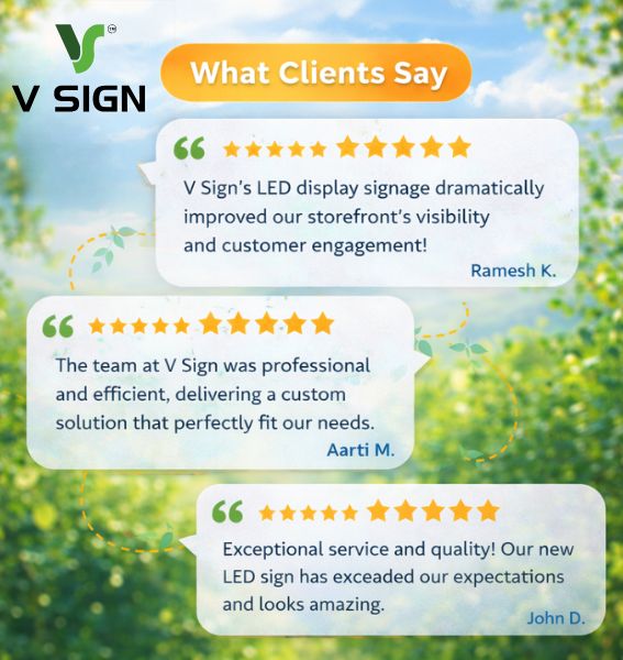 V Sign Client Reviews
